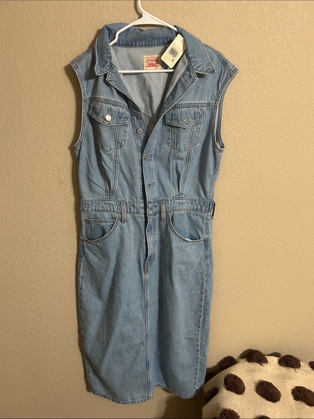 Levi's Light Blue Denim Sleeveless Maxi Dress